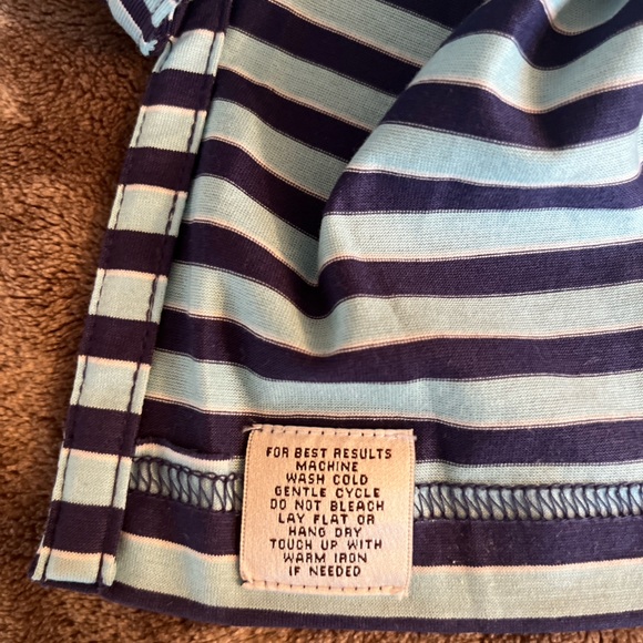 Peter Millar Polo Shirt Men's Size XL Blue/Black Stripe Golf Golfer - Picture 7 of 9